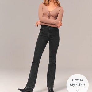 Abercrombie Ultra High Rise Vintage Flares